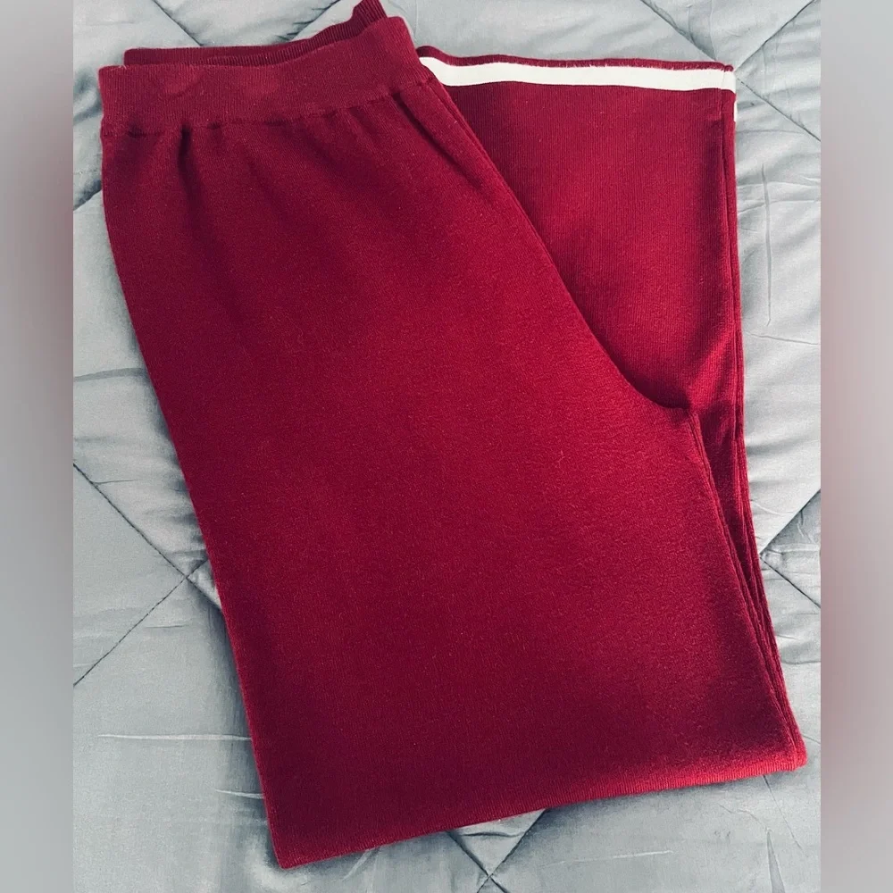 NWT PRETTYGARDEN Women’s 2-piece Wine Red Long-Sleeve Knit Outfit. Size: XL - Picture 7 of 13